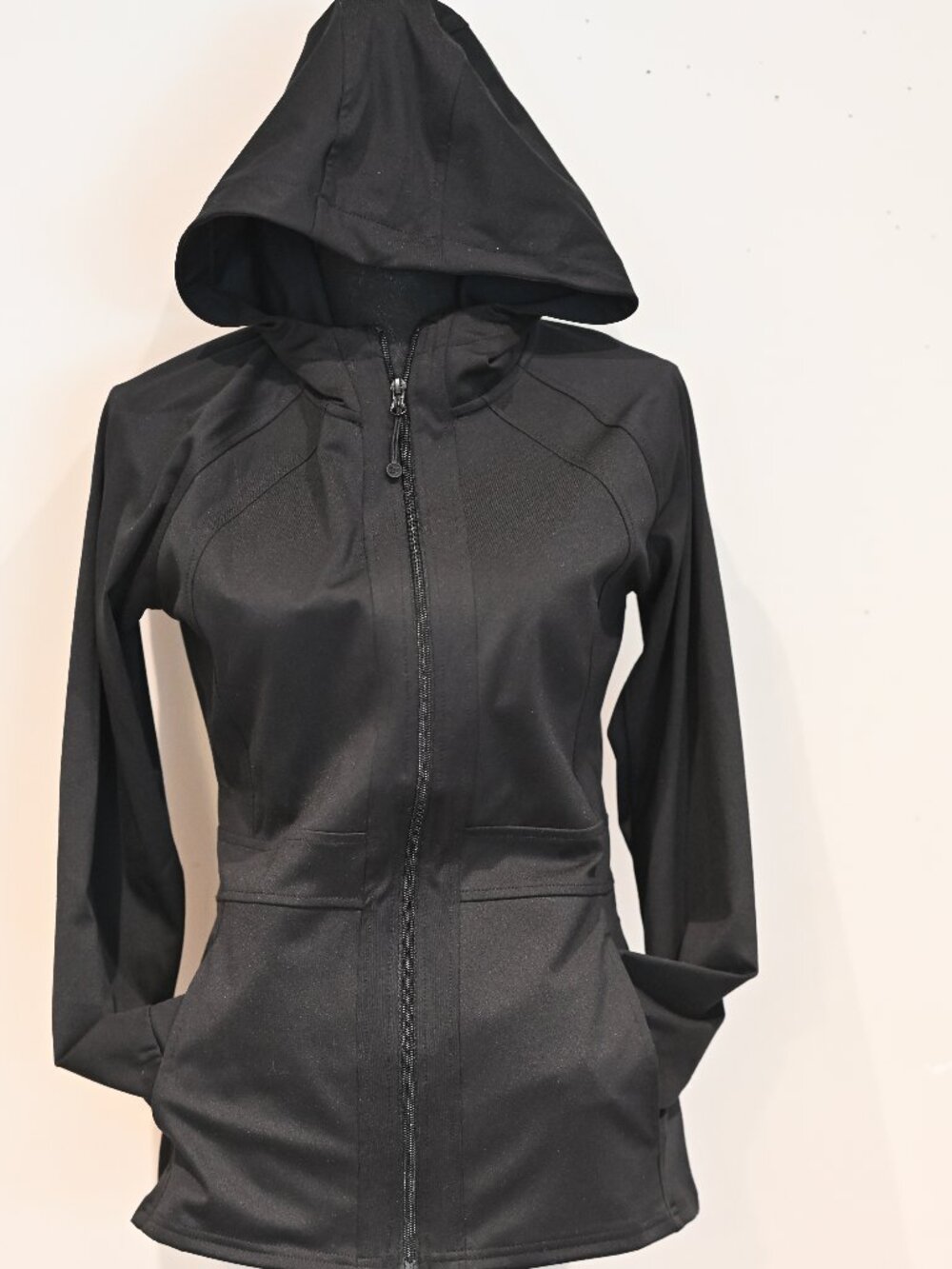 Lululemon Black Hooded Long Jacket Size 8